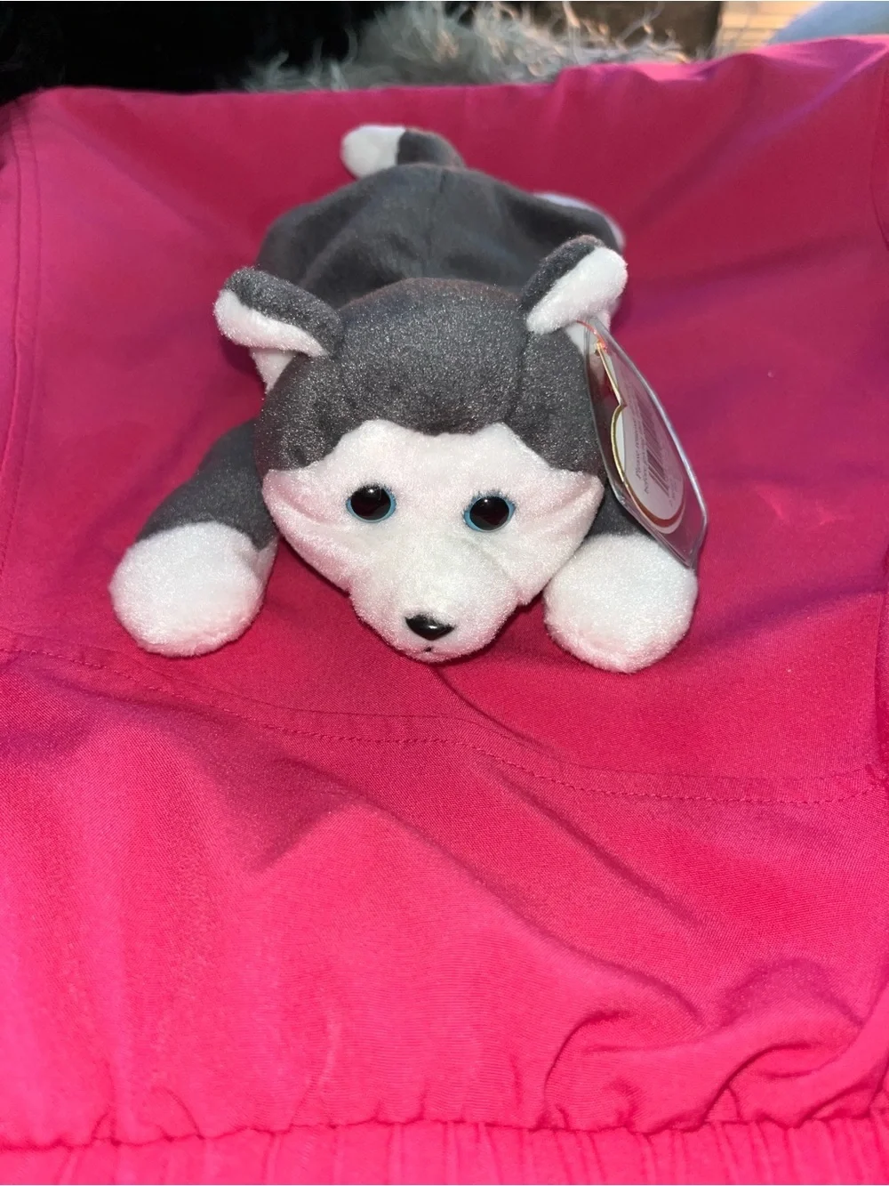 Ty Nanook Plush Husky Dog Toy - Gray & White Soft Pet Plush